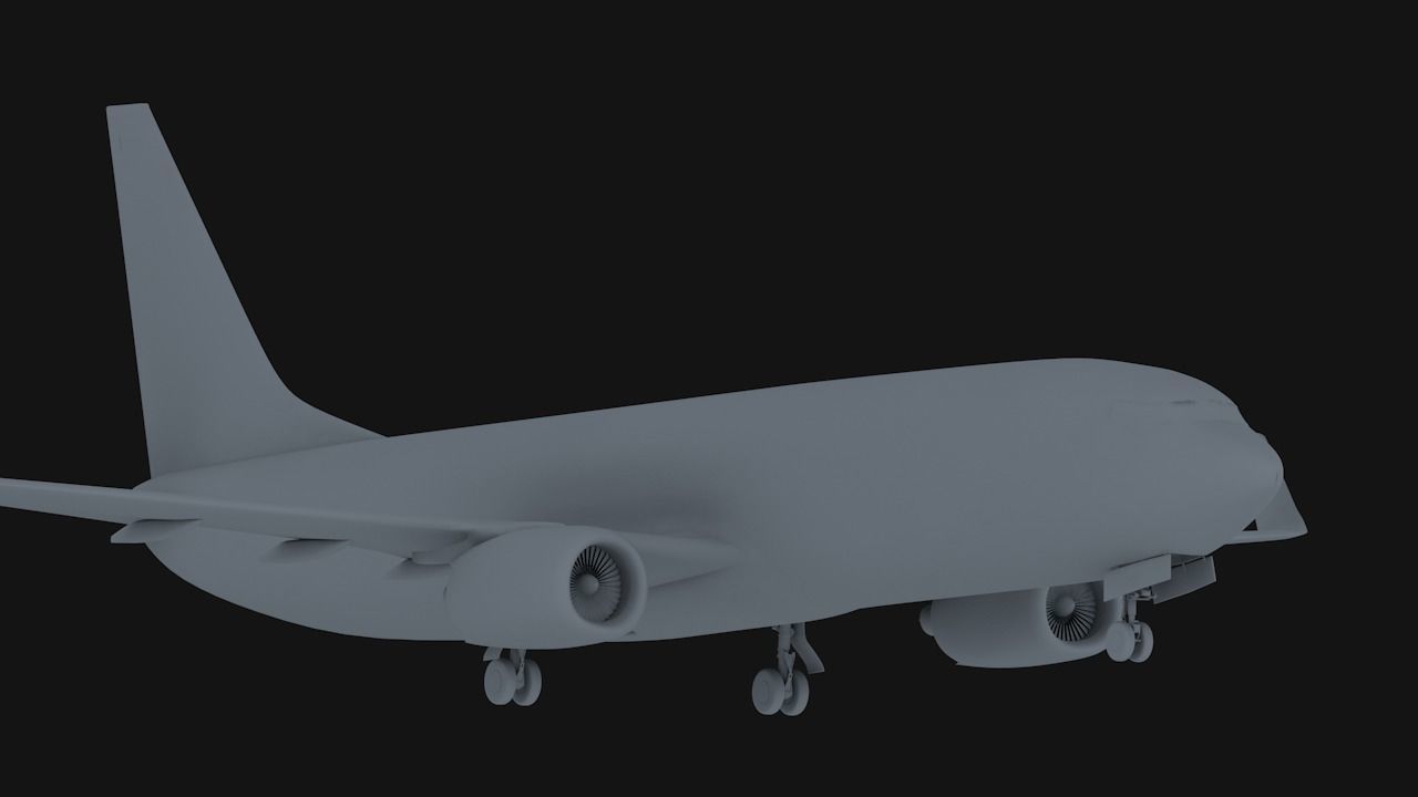 Boeing 737-800 ANA All Nippon Airways Low-poly 3D model_15