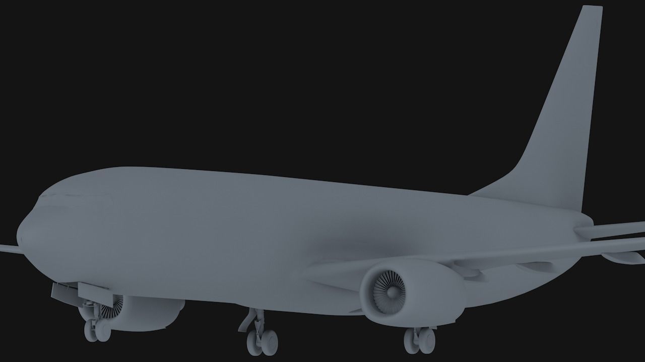 Boeing 737-800 ANA All Nippon Airways Low-poly 3D model_18