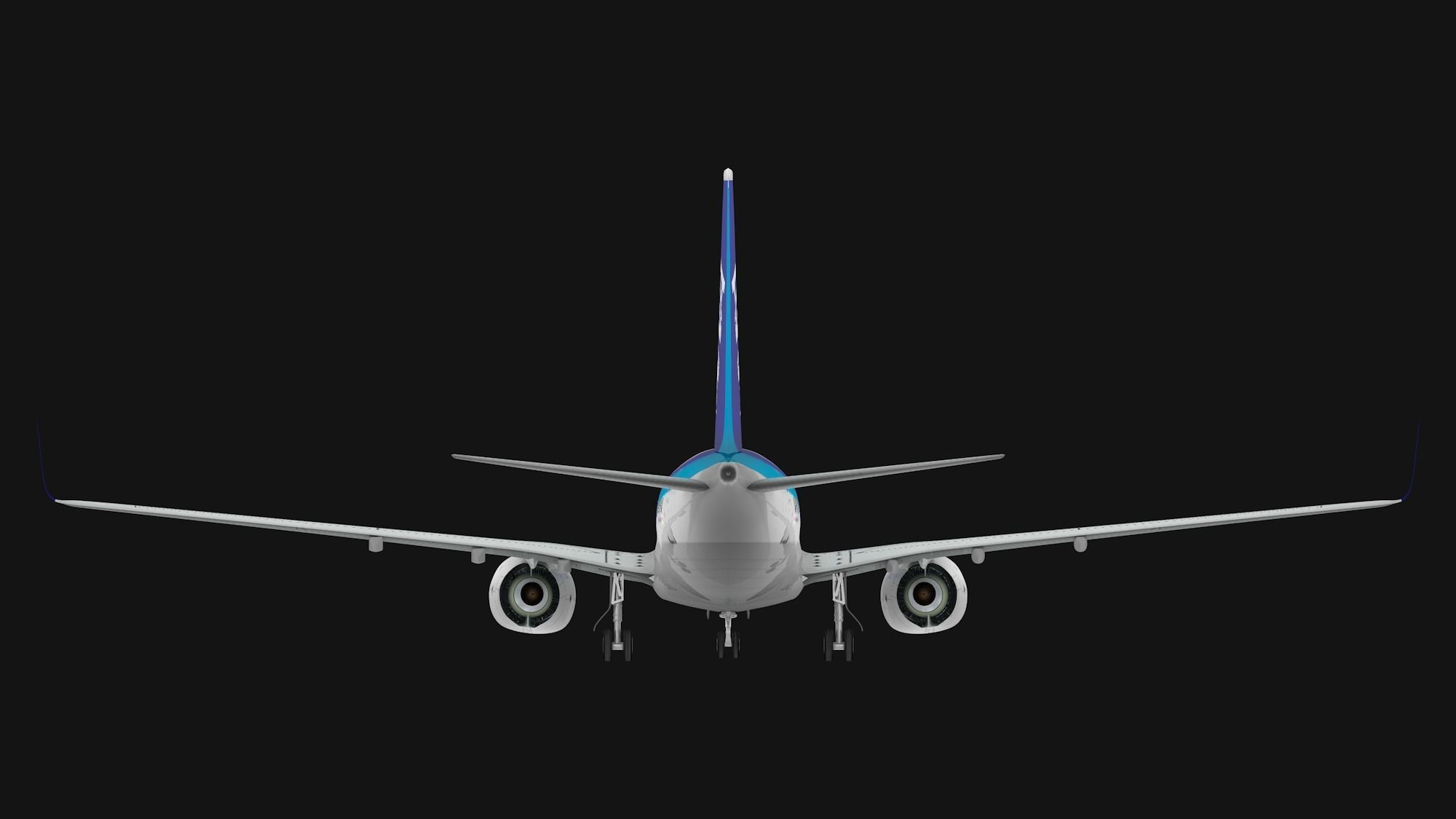 Boeing 737-800 ANA All Nippon Airways Low-poly 3D model_8
