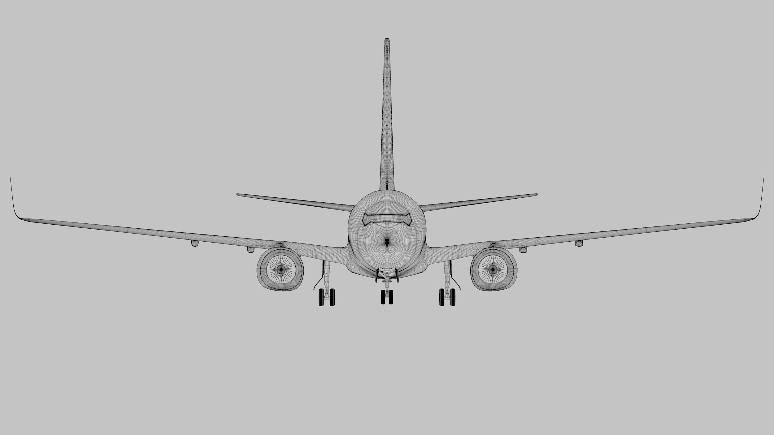 Boeing 737-800 ANA All Nippon Airways Low-poly 3D model_25