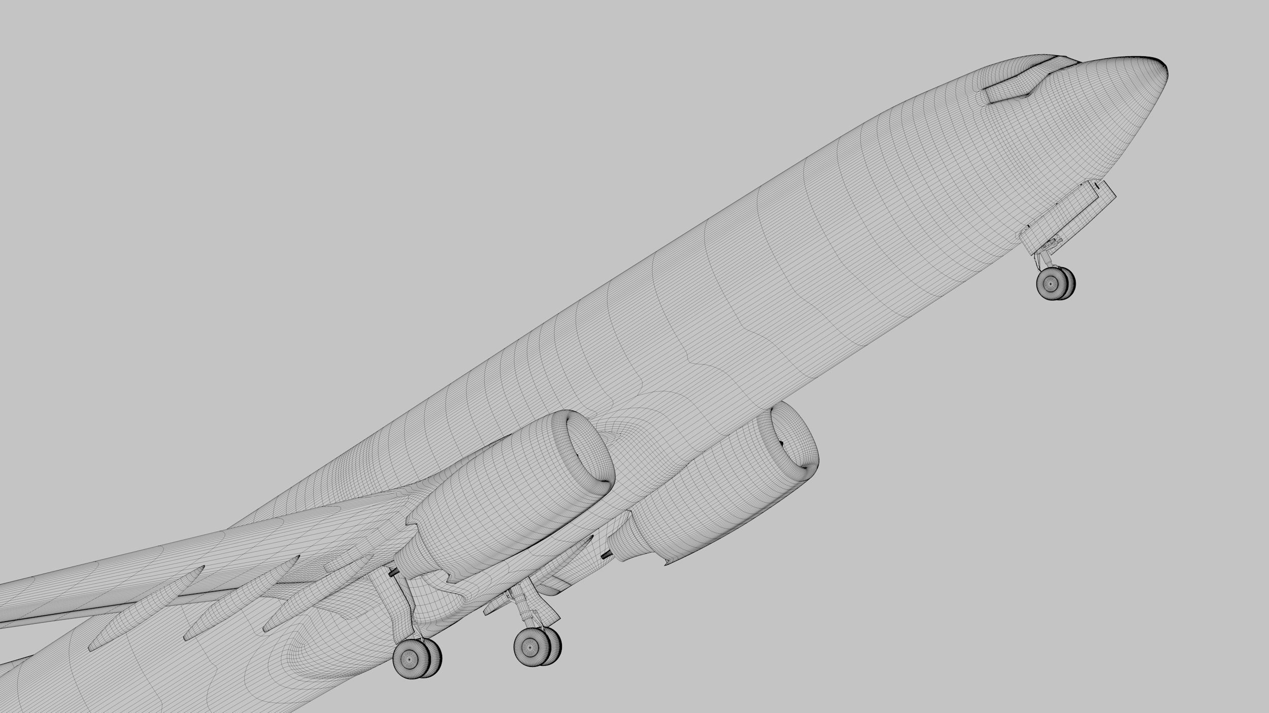 Boeing 737-800 ANA All Nippon Airways Low-poly 3D model_22