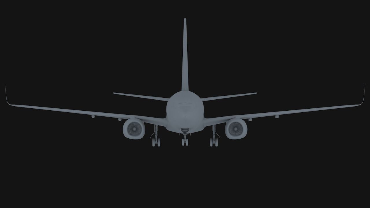 Boeing 737-800 ANA All Nippon Airways Low-poly 3D model_17