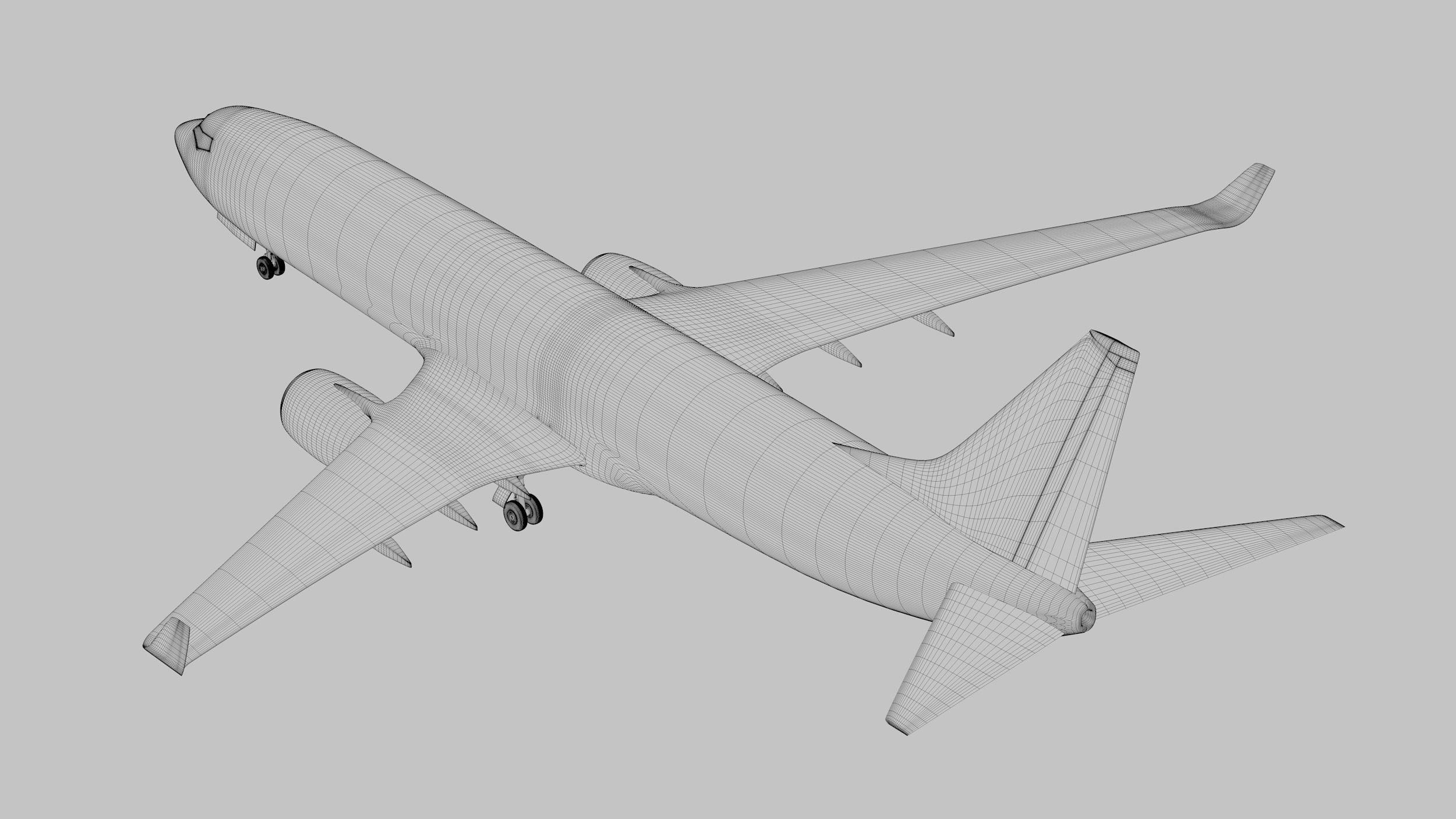 Boeing 737-800 ANA All Nippon Airways Low-poly 3D model_29