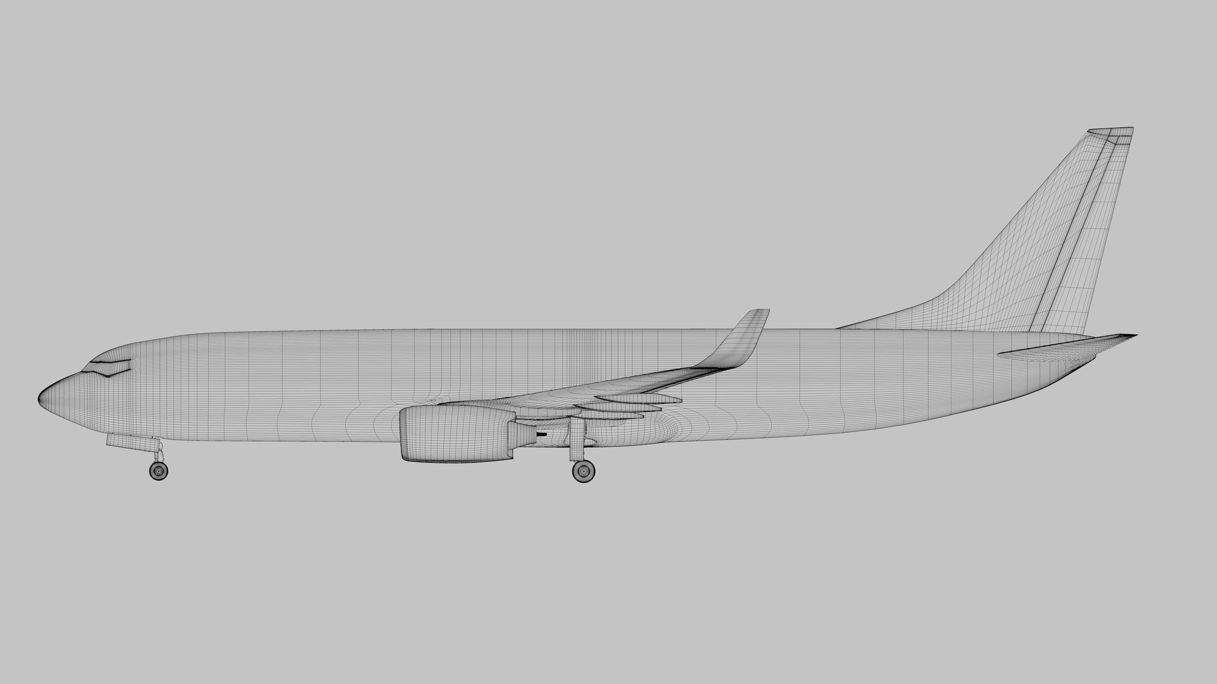 Boeing 737-800 ANA All Nippon Airways Low-poly 3D model_28