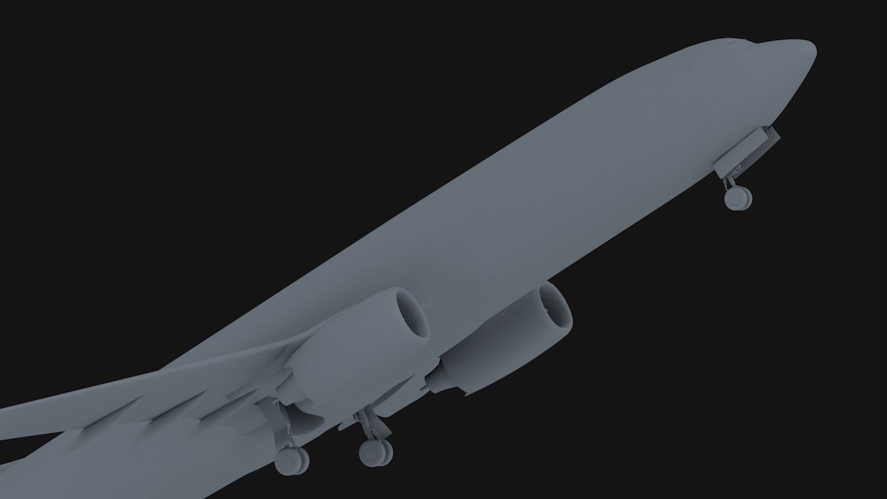 Boeing 737-800 ANA All Nippon Airways Low-poly 3D model_14