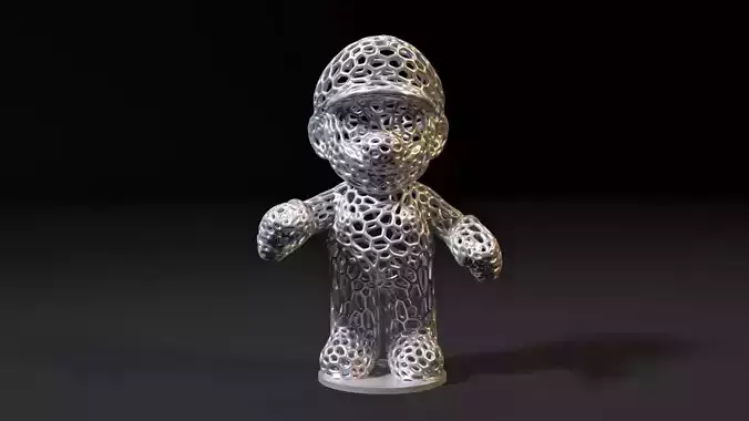 Mario figurine with holes in it 3D print model
