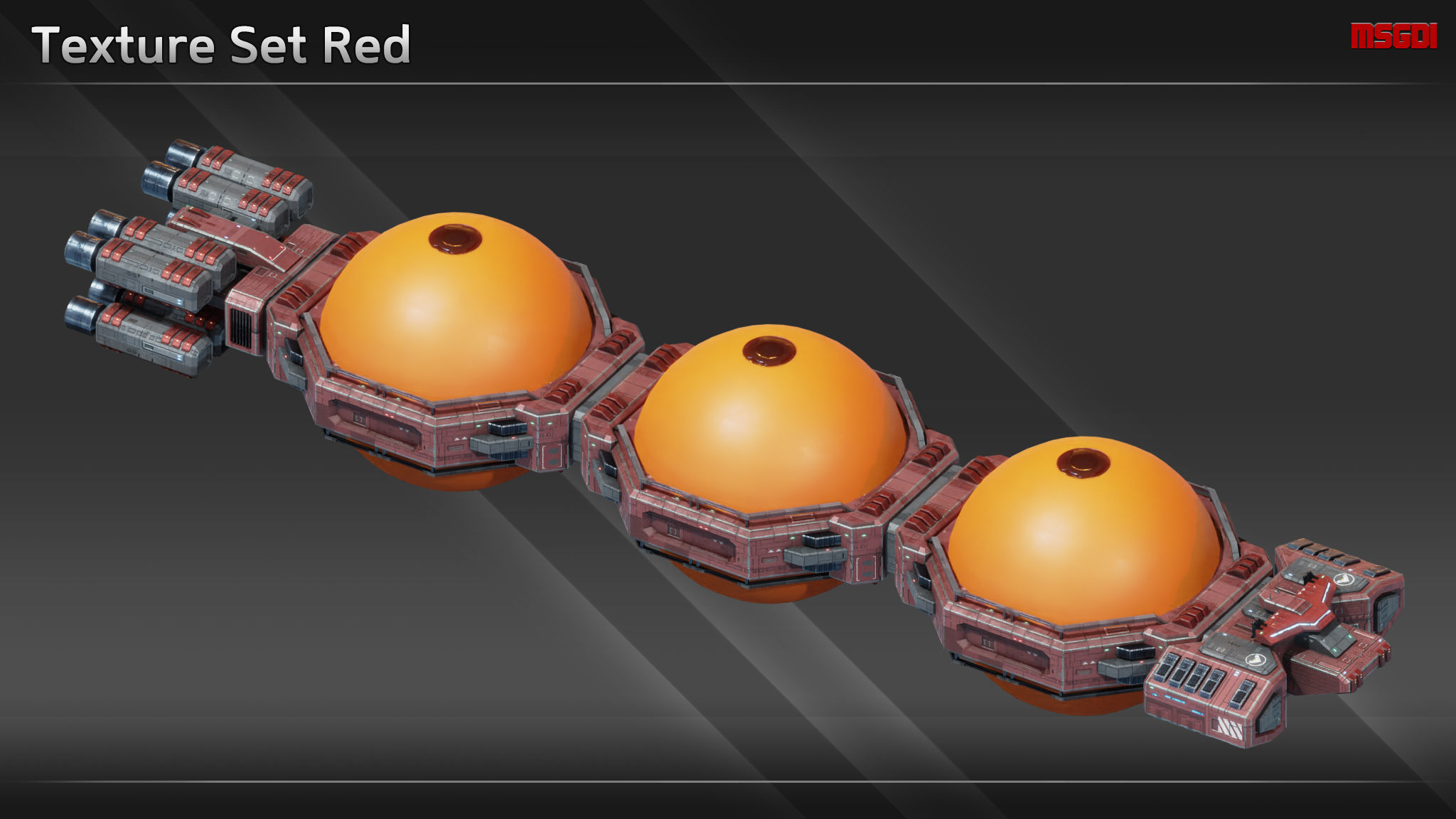 Spaceship TS126 Supertanker Low-poly 3D model_8