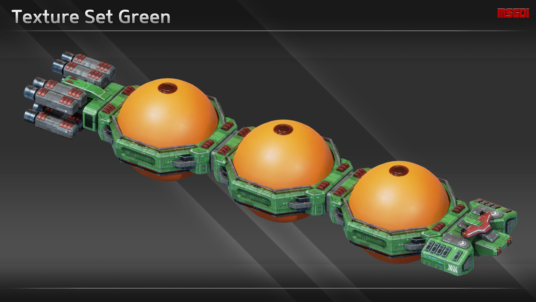 Spaceship TS126 Supertanker Low-poly 3D model_6