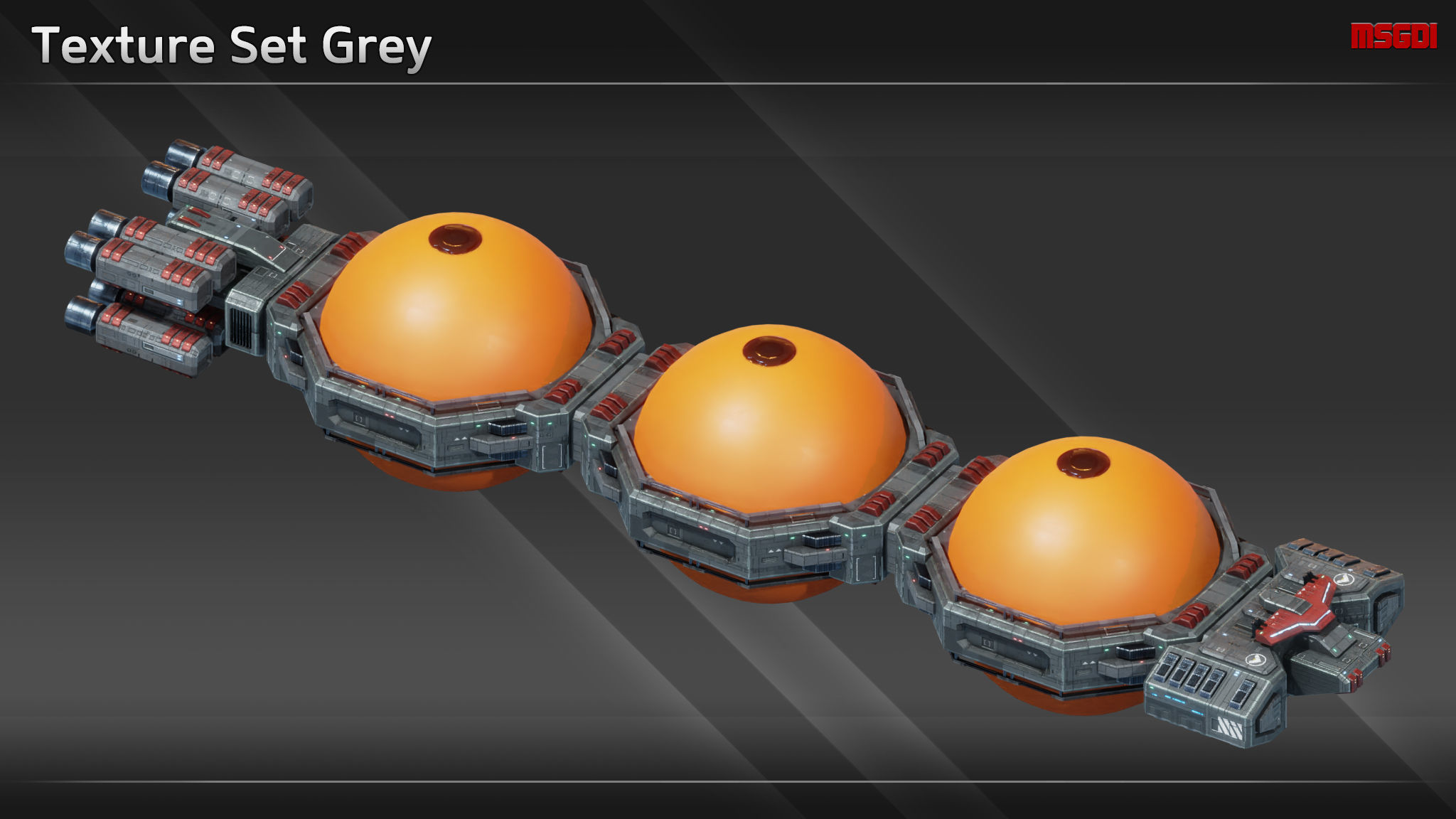 Spaceship TS126 Supertanker Low-poly 3D model_7