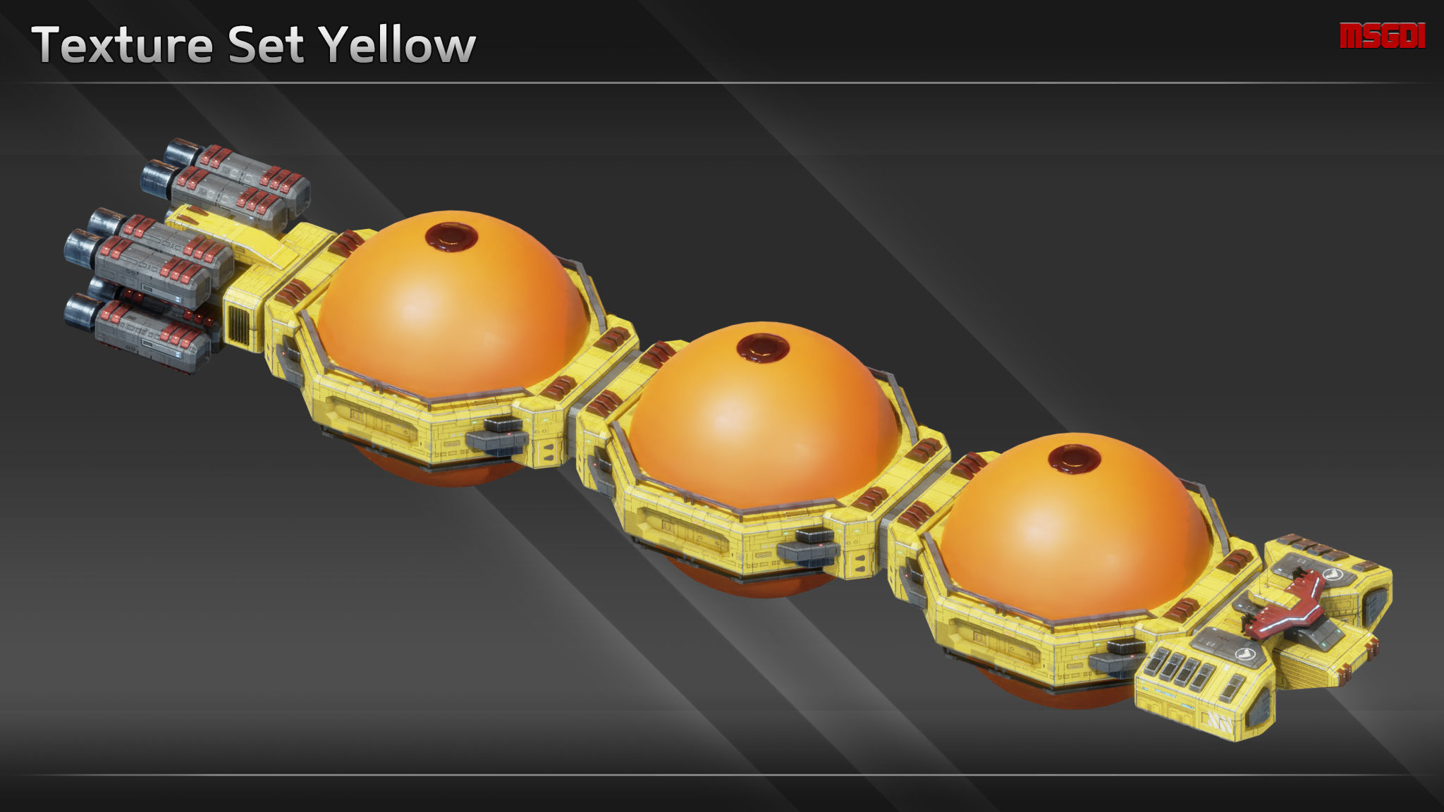 Spaceship TS126 Supertanker Low-poly 3D model_10