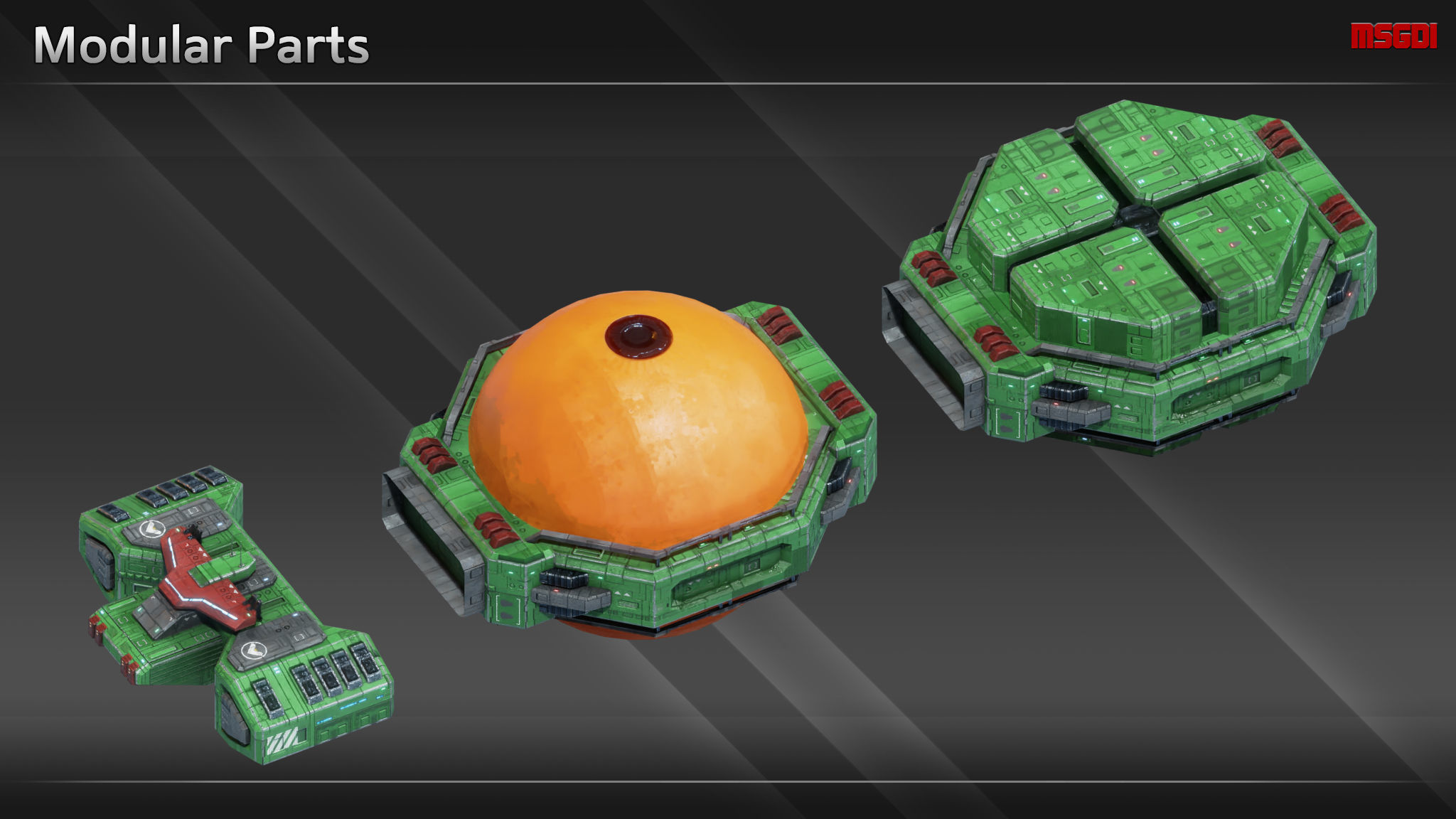 Spaceship TS126 Supertanker Low-poly 3D model_2