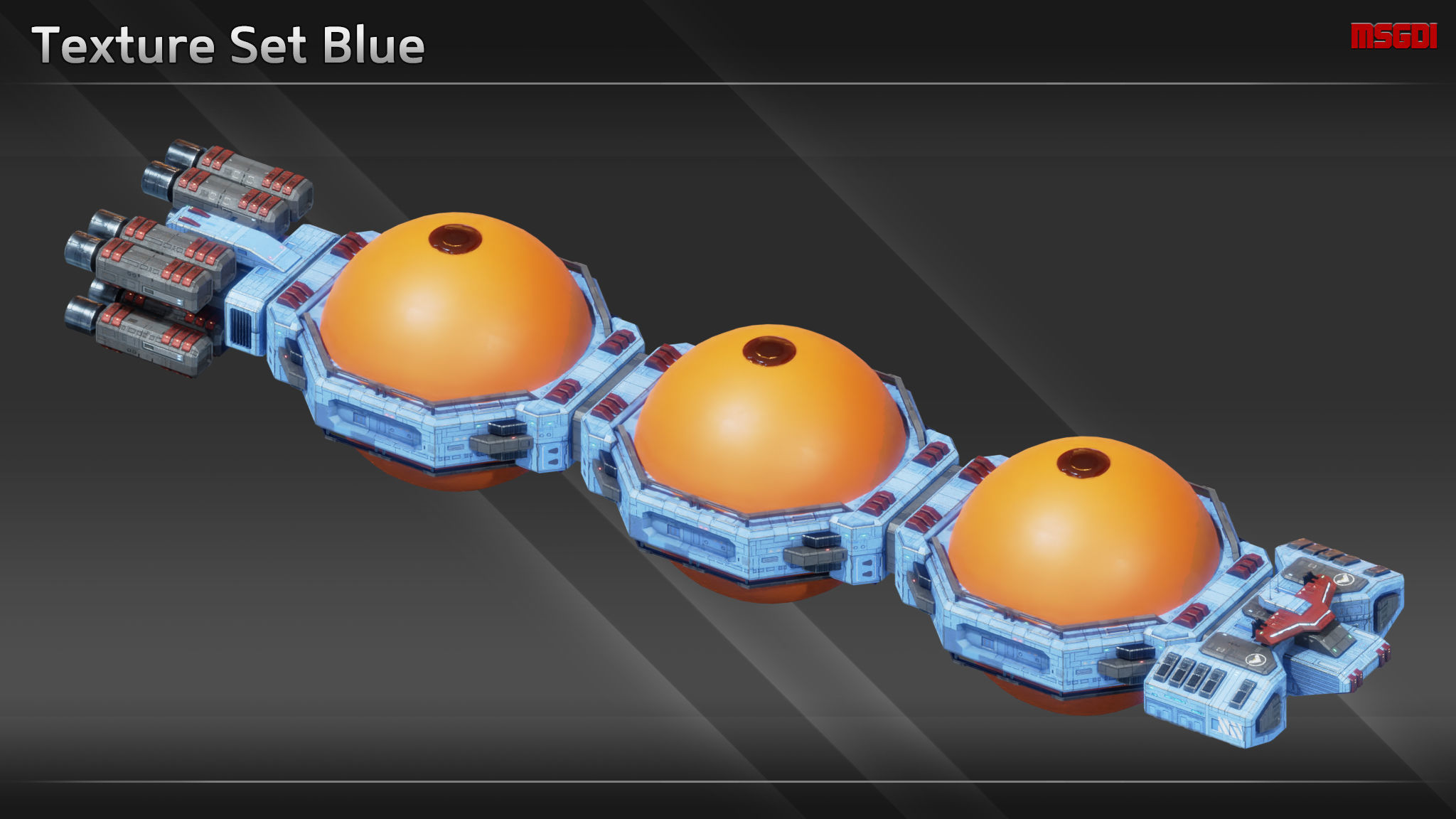 Spaceship TS126 Supertanker Low-poly 3D model_5