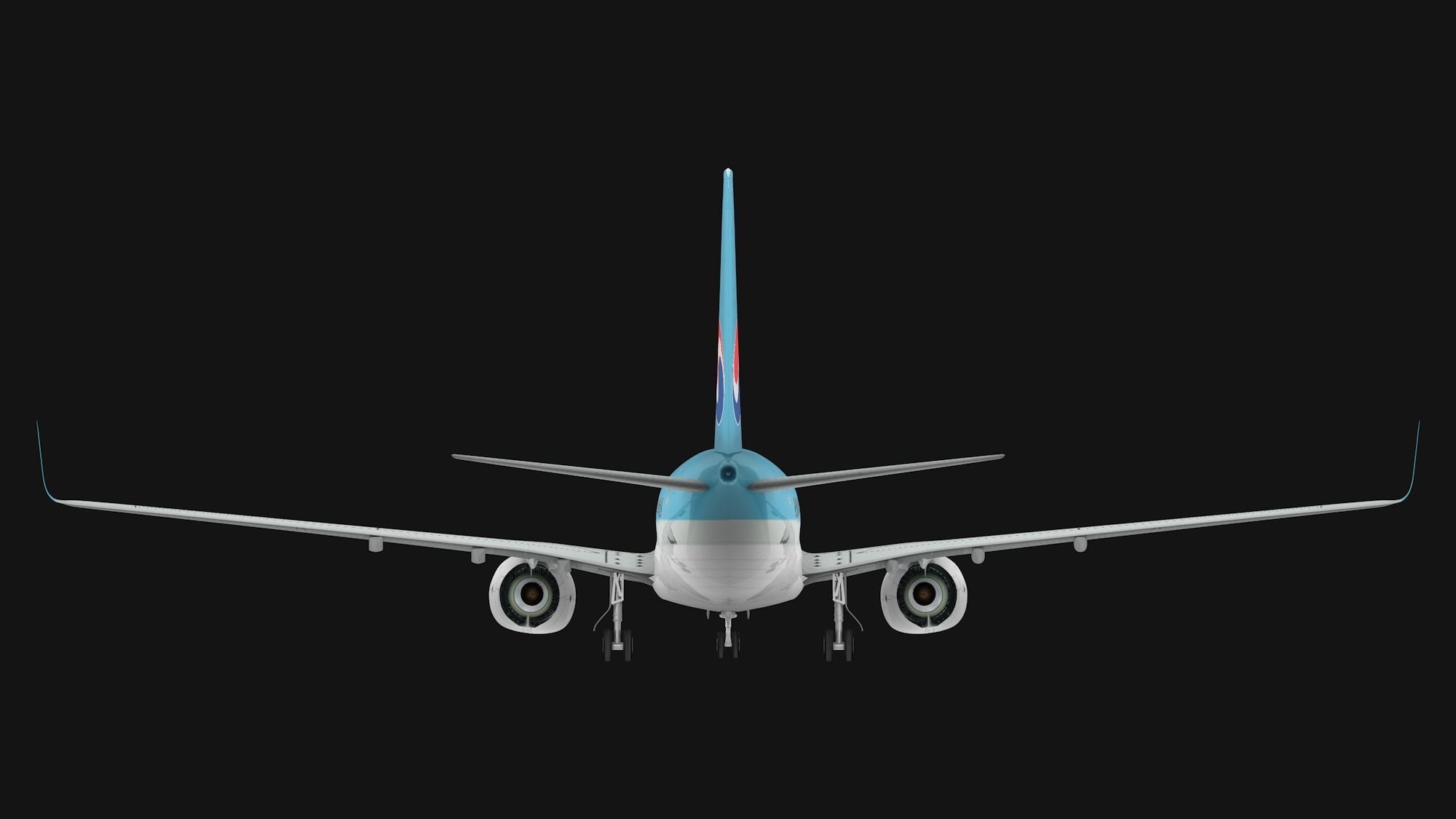 Boeing 737-800 Korean Air Low-poly 3D model_8