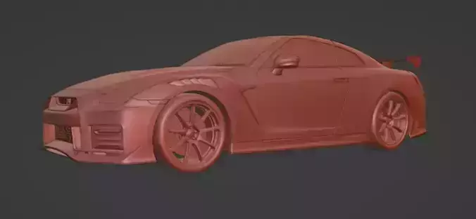 3D RIGGED NISSAN GTR MODEL