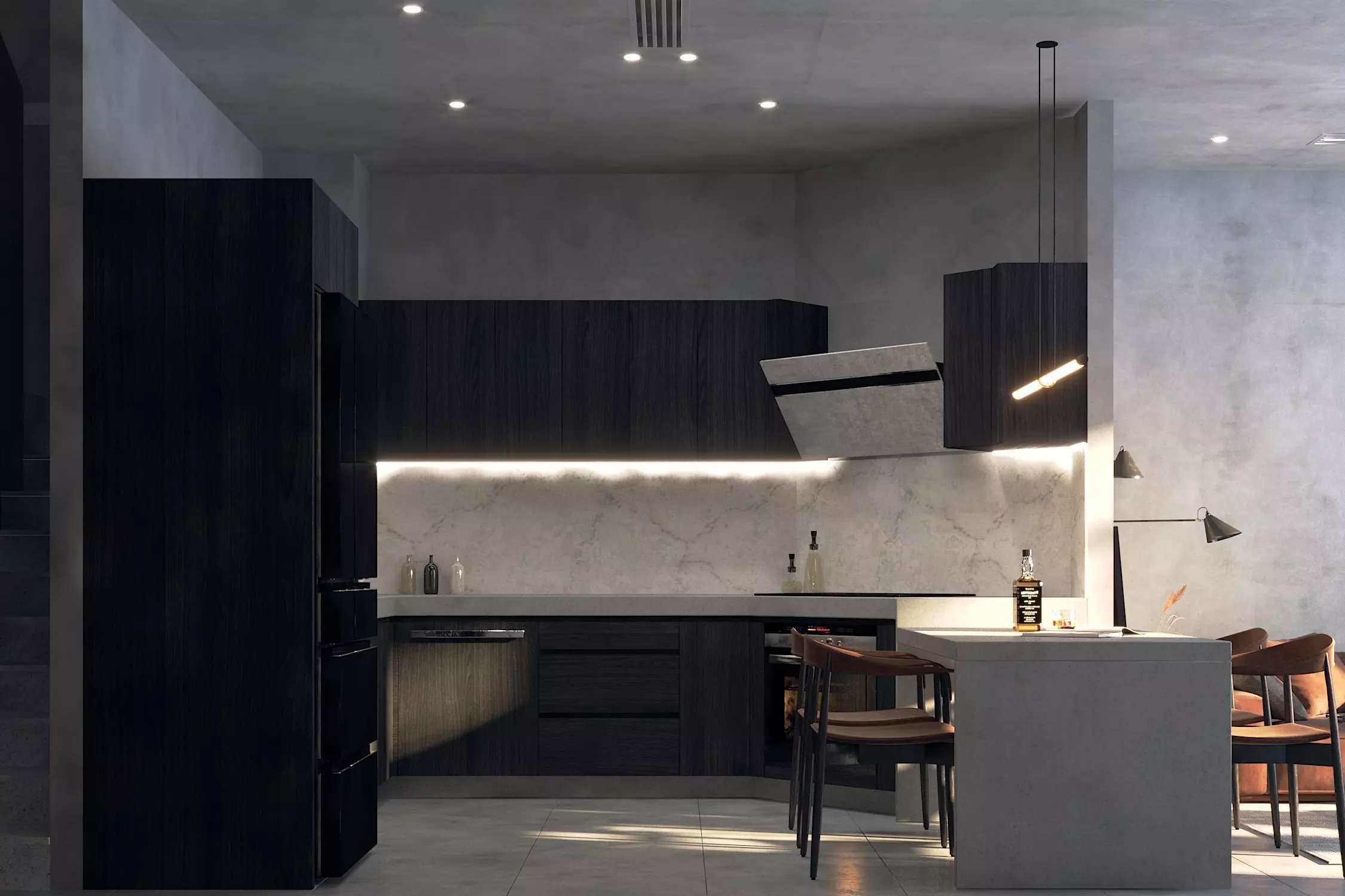 BRUTALIST APARTMENT Low-poly 3D model