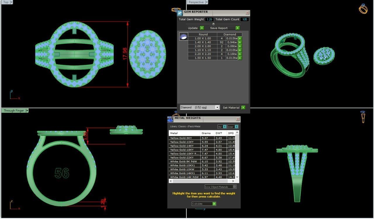 engagement ring 3D model_1