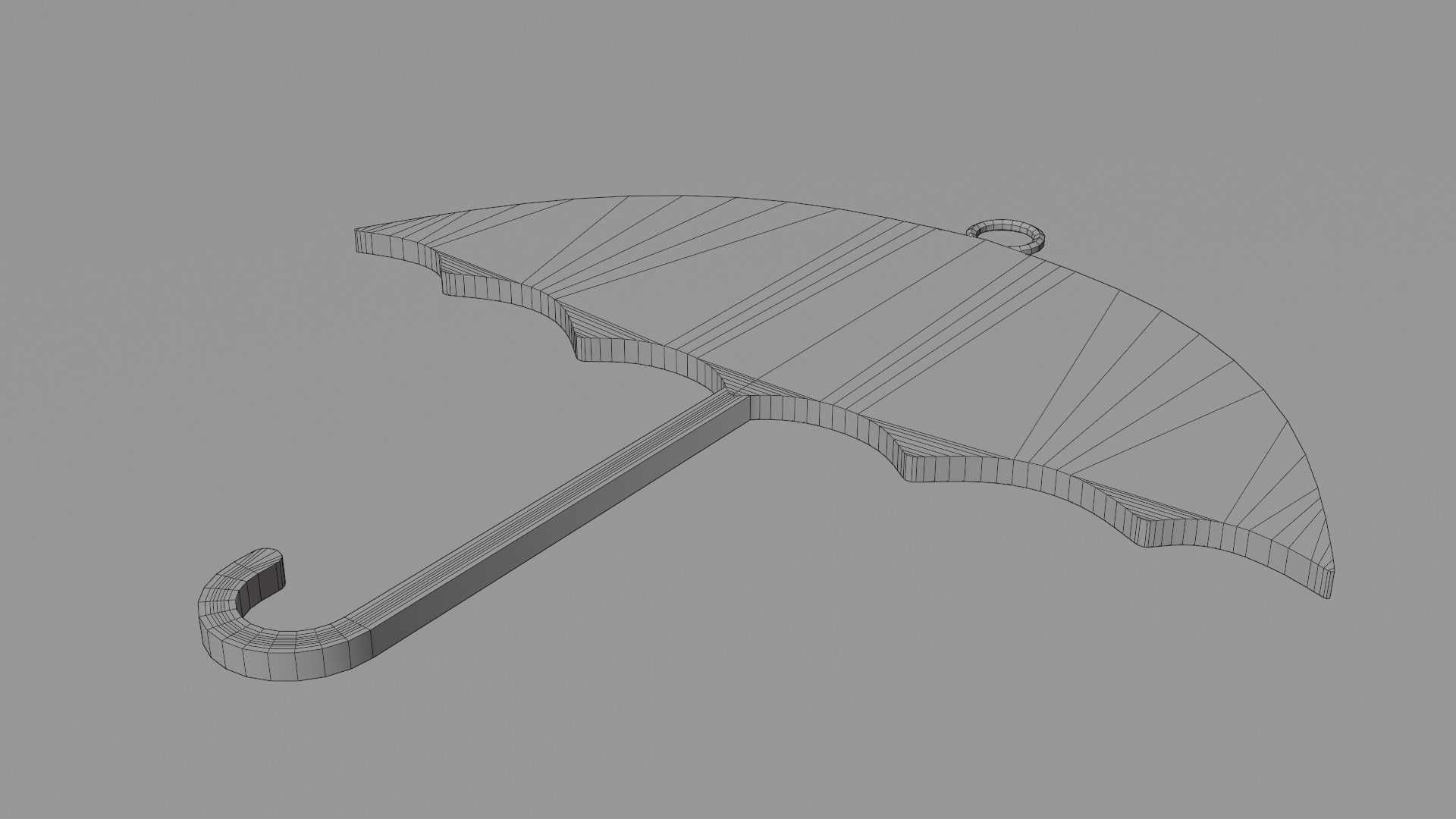 Umbrella earrings 3D print model_29