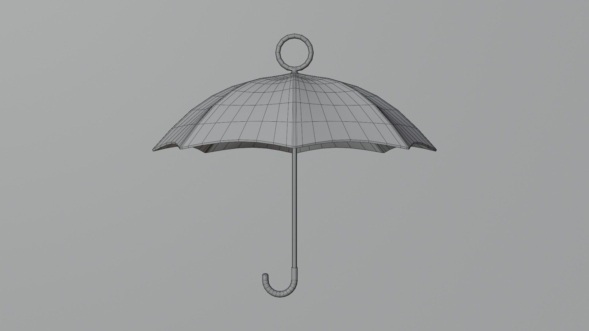 Umbrella earrings 3D print model_5