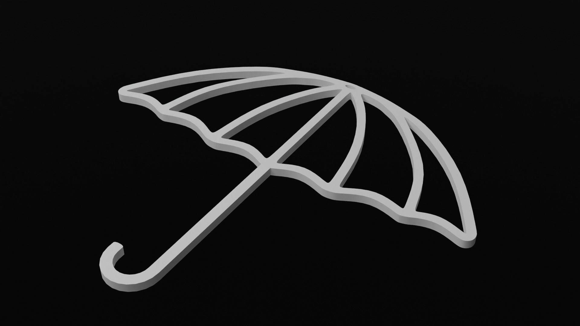 Umbrella earrings 3D print model_20