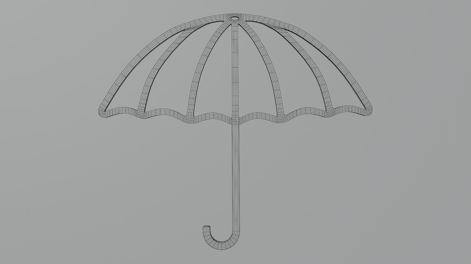 Umbrella earrings 3D print model_15