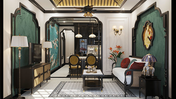 INDOCHINE APARTMENT 3D model