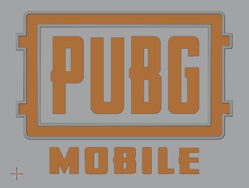 PUBG Mobile Logo studio rendering with mud floor 3D model_2