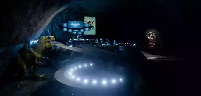 Blender Batcave 3D Model Cave Scene for Animation and VR Low-poly 3D model