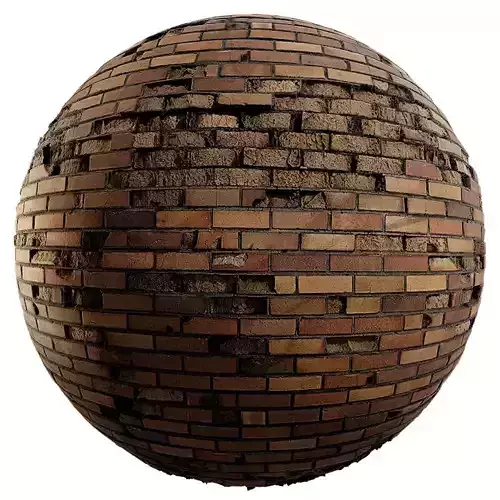 BRICK wall Low-poly 3D model