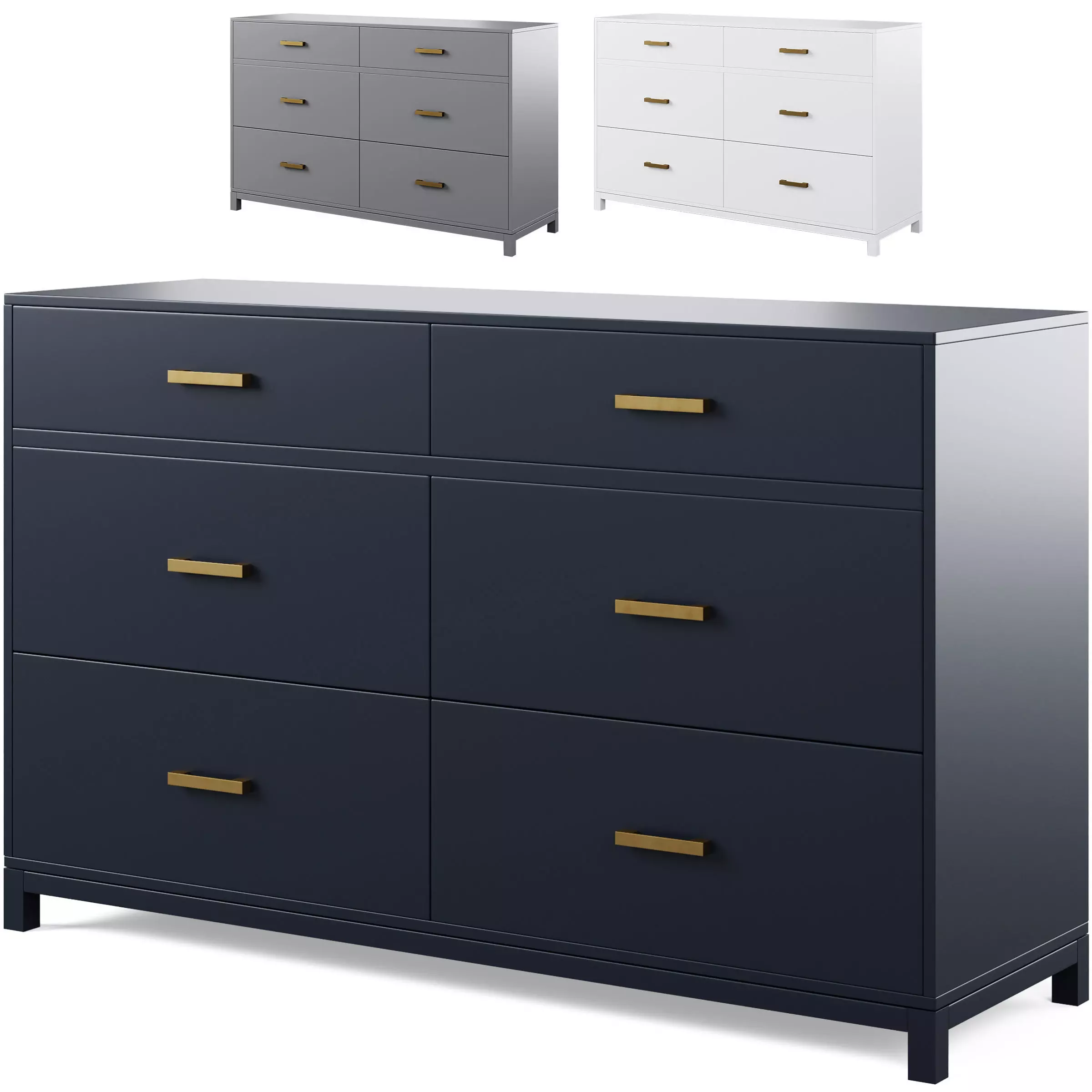 Kids Parke 6-Drawer Dresser  3D model_0