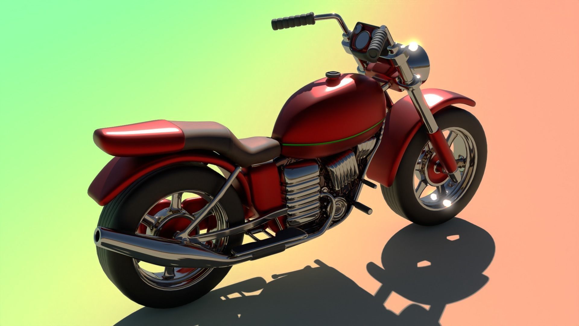 Motorcycle 3D model_1