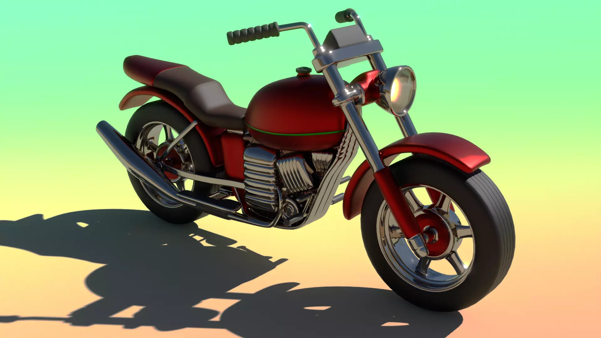 Motorcycle 3D model_0