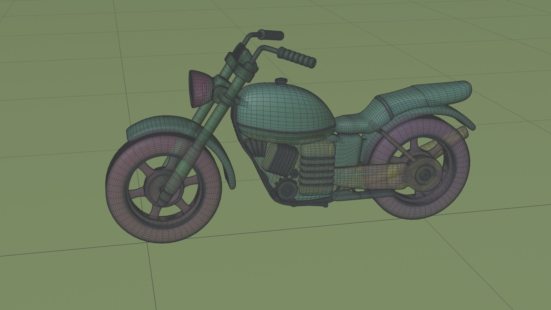 Motorcycle 3D model_2