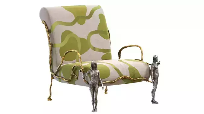 Mattia Bonetti Armchair Elle and Lui 3D model