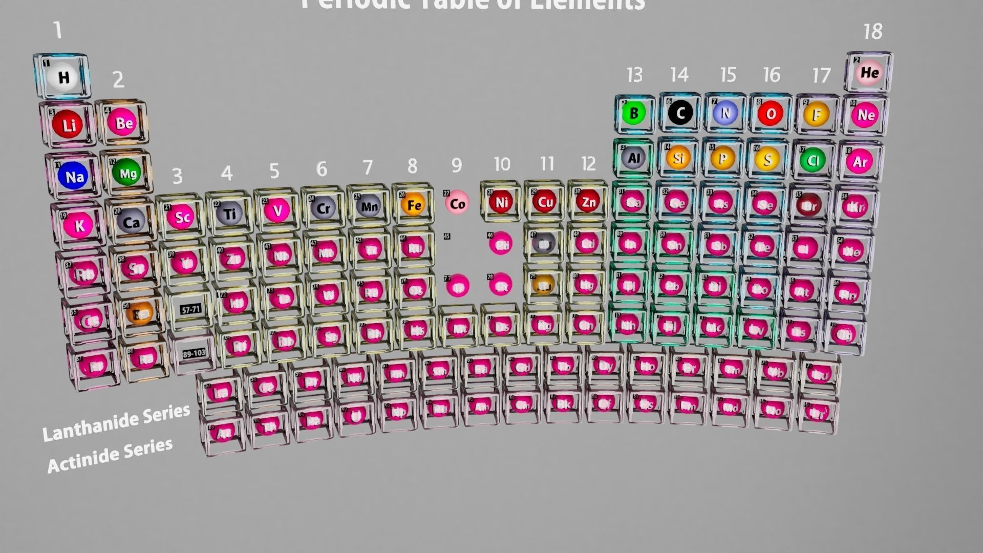 Periodic table 3D model_4