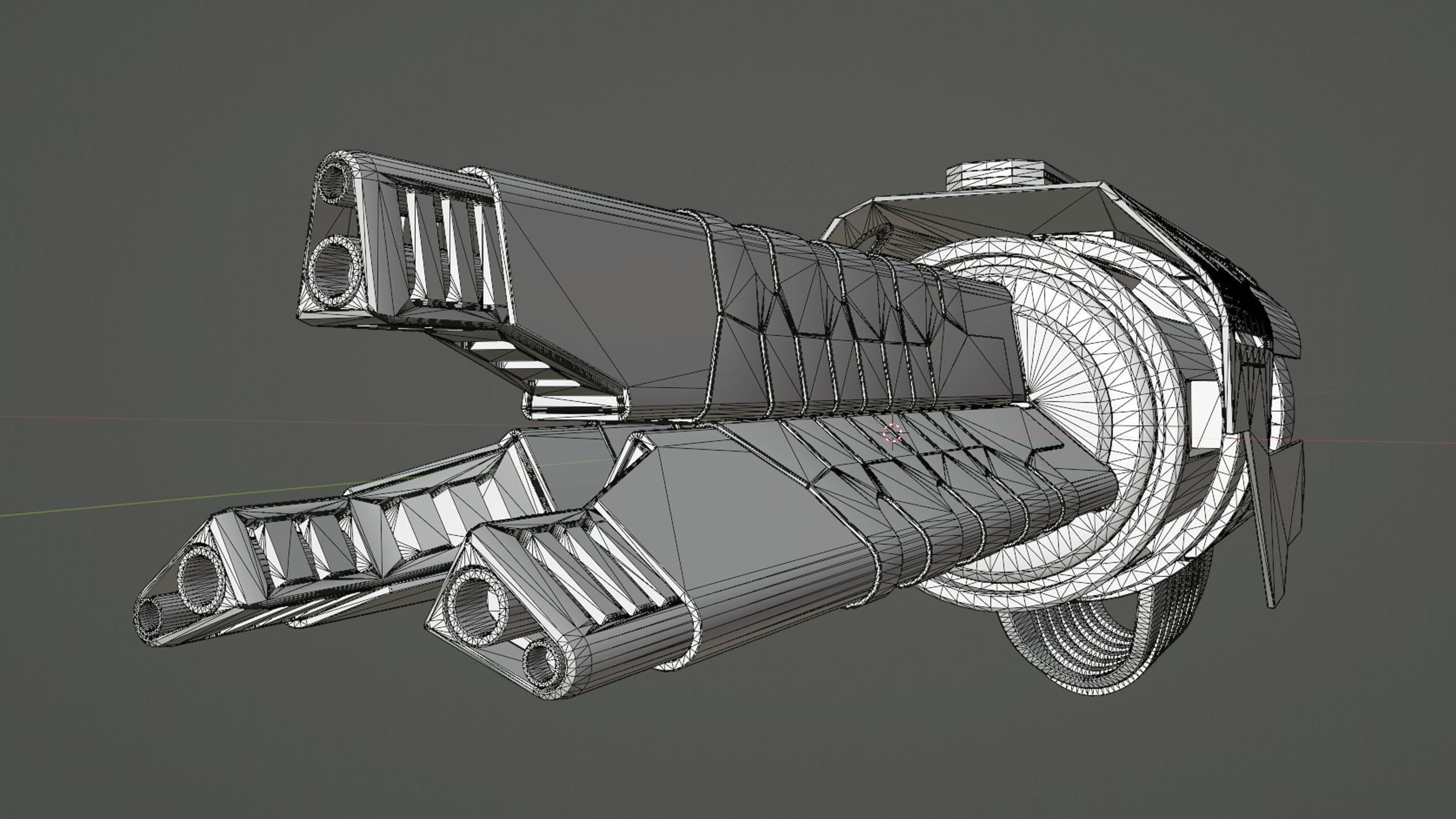 cannon arm Low-poly 3D model_8