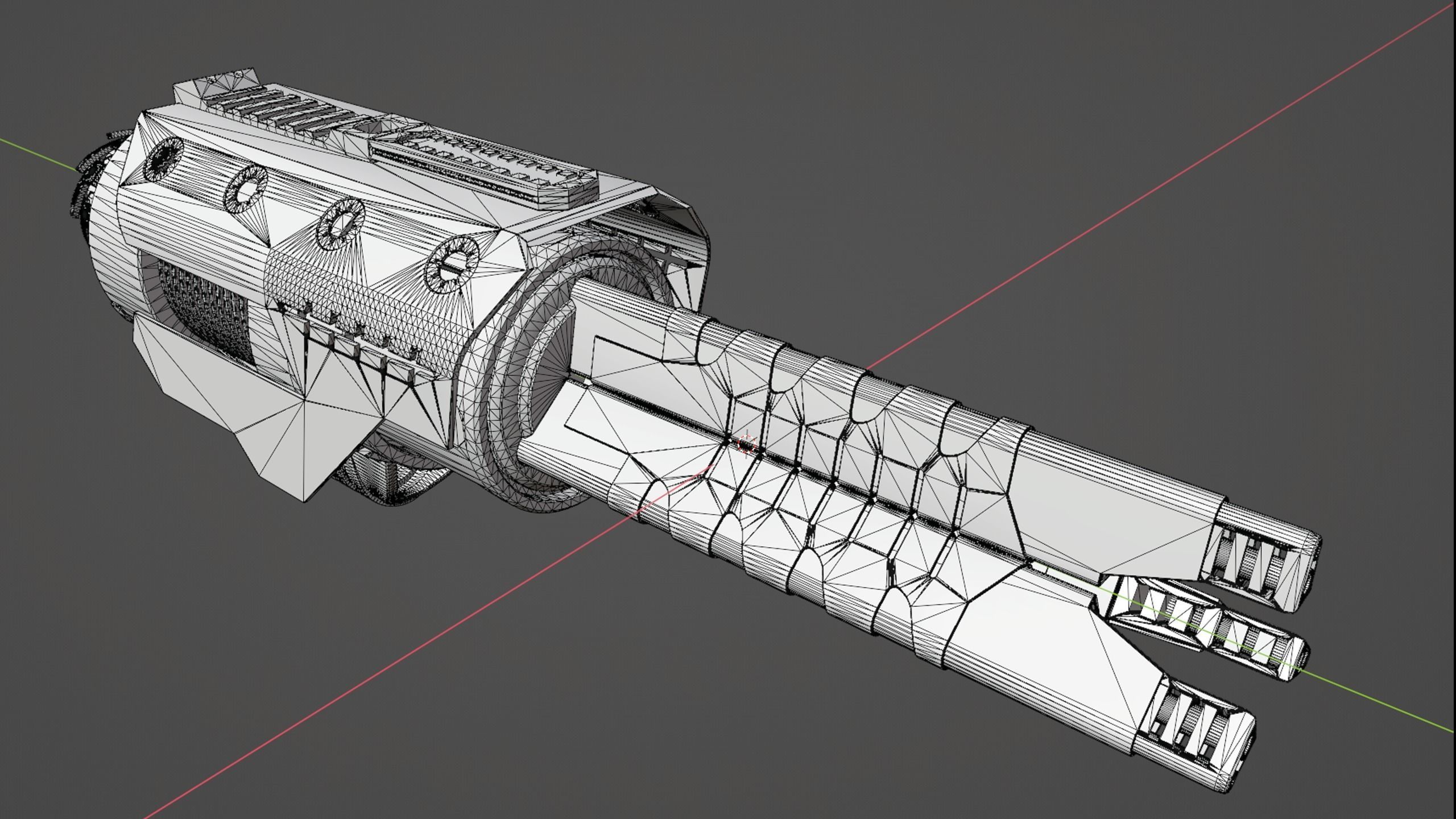 cannon arm Low-poly 3D model_7
