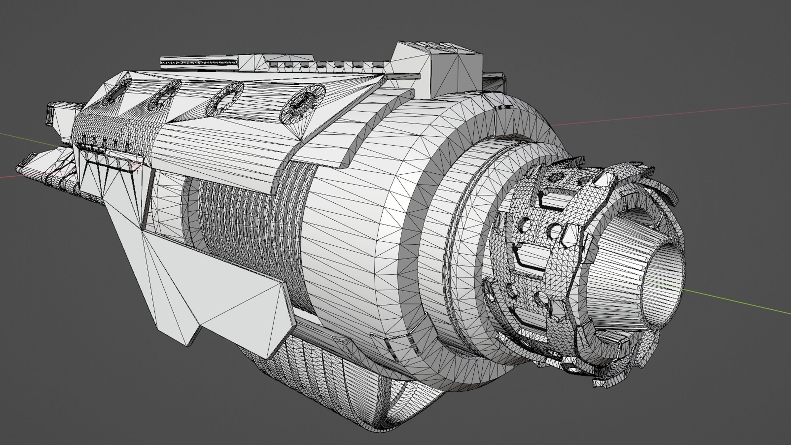 cannon arm Low-poly 3D model_9