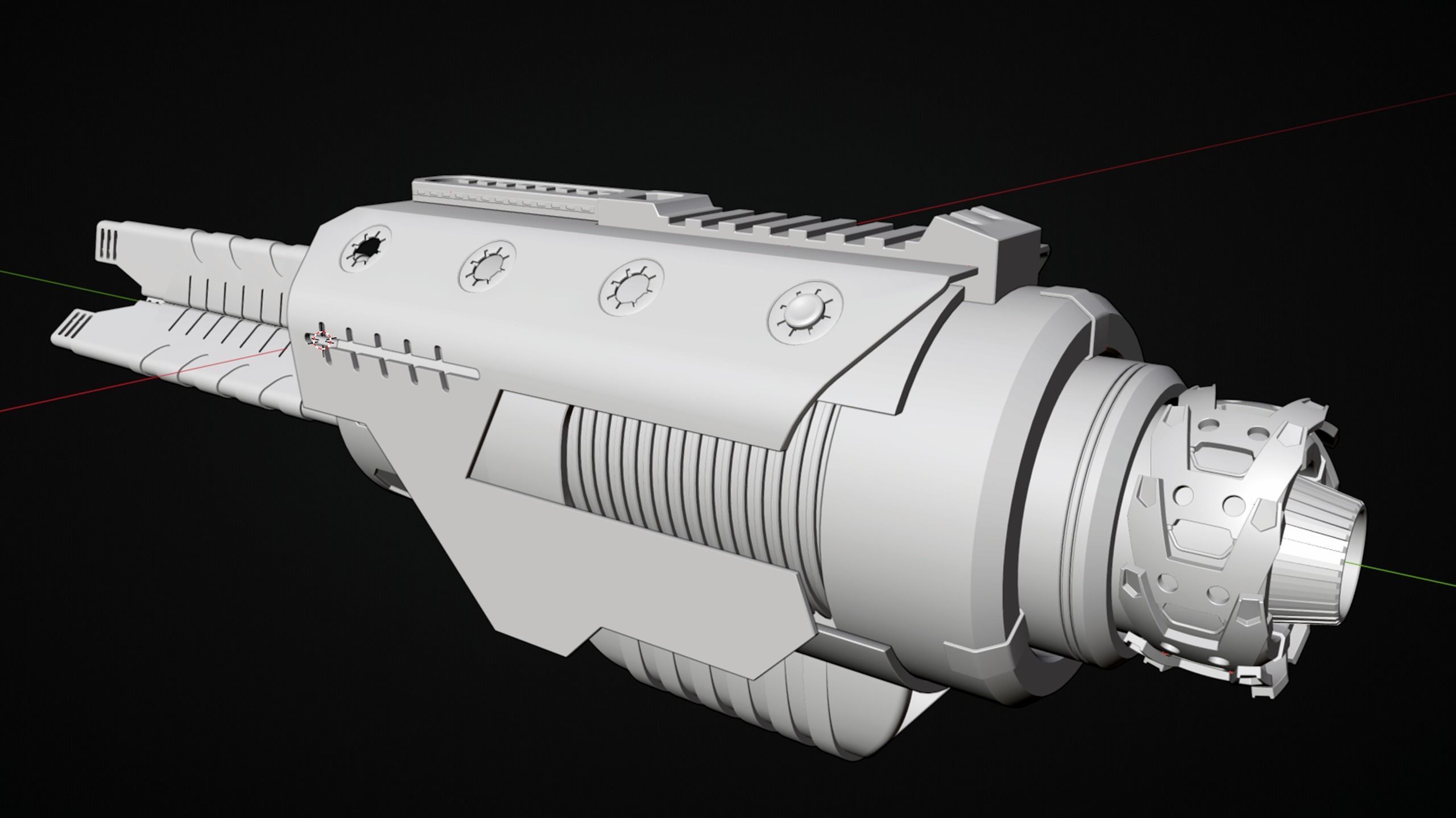 cannon arm Low-poly 3D model_6