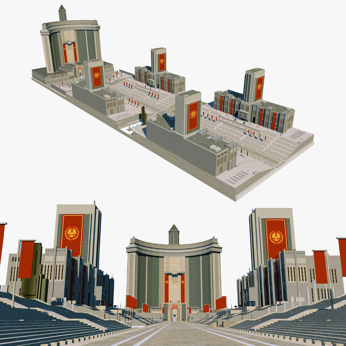 Sovjet USSR Parade Square 3D model_2