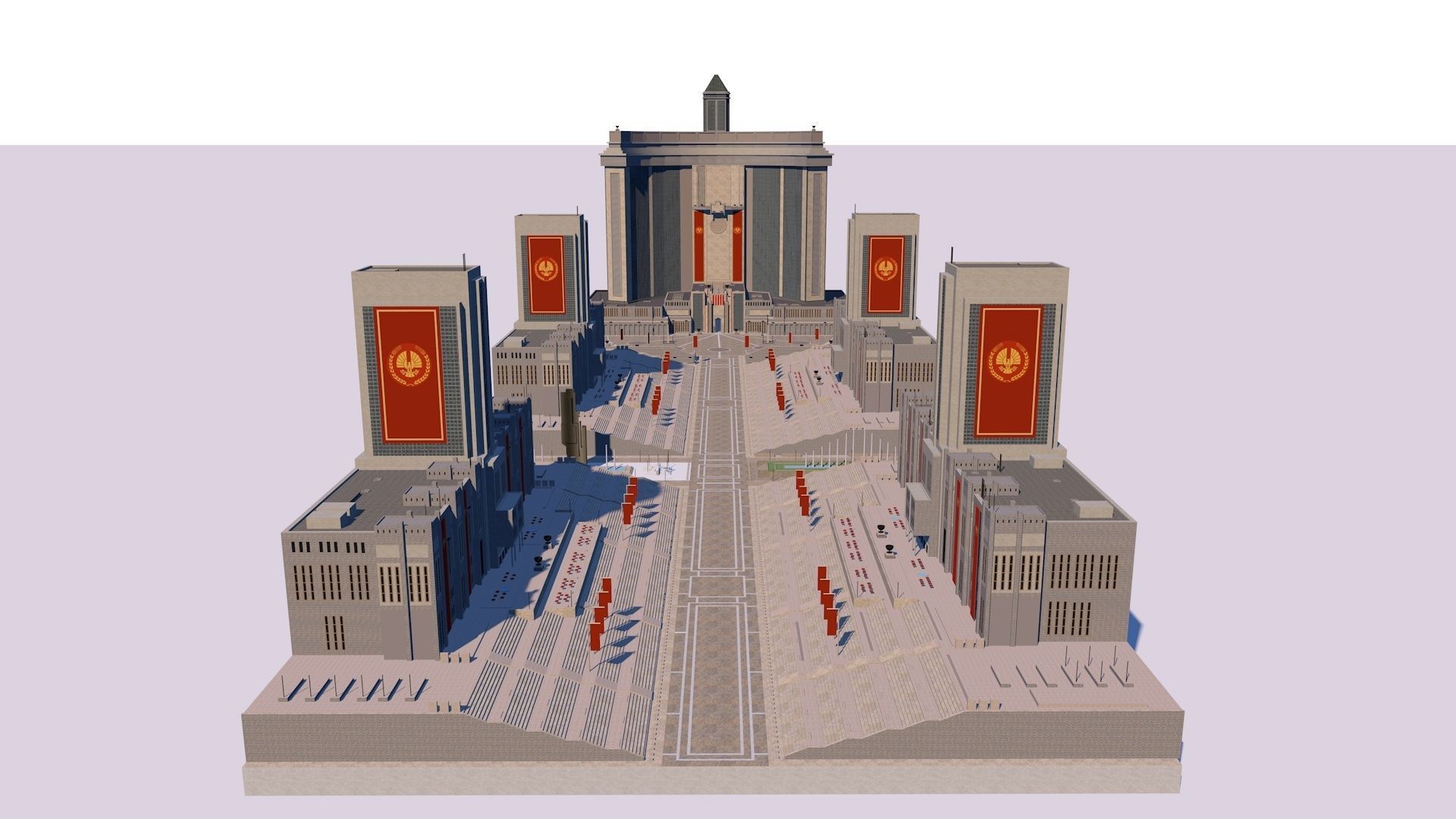 Sovjet USSR Parade Square 3D model_9