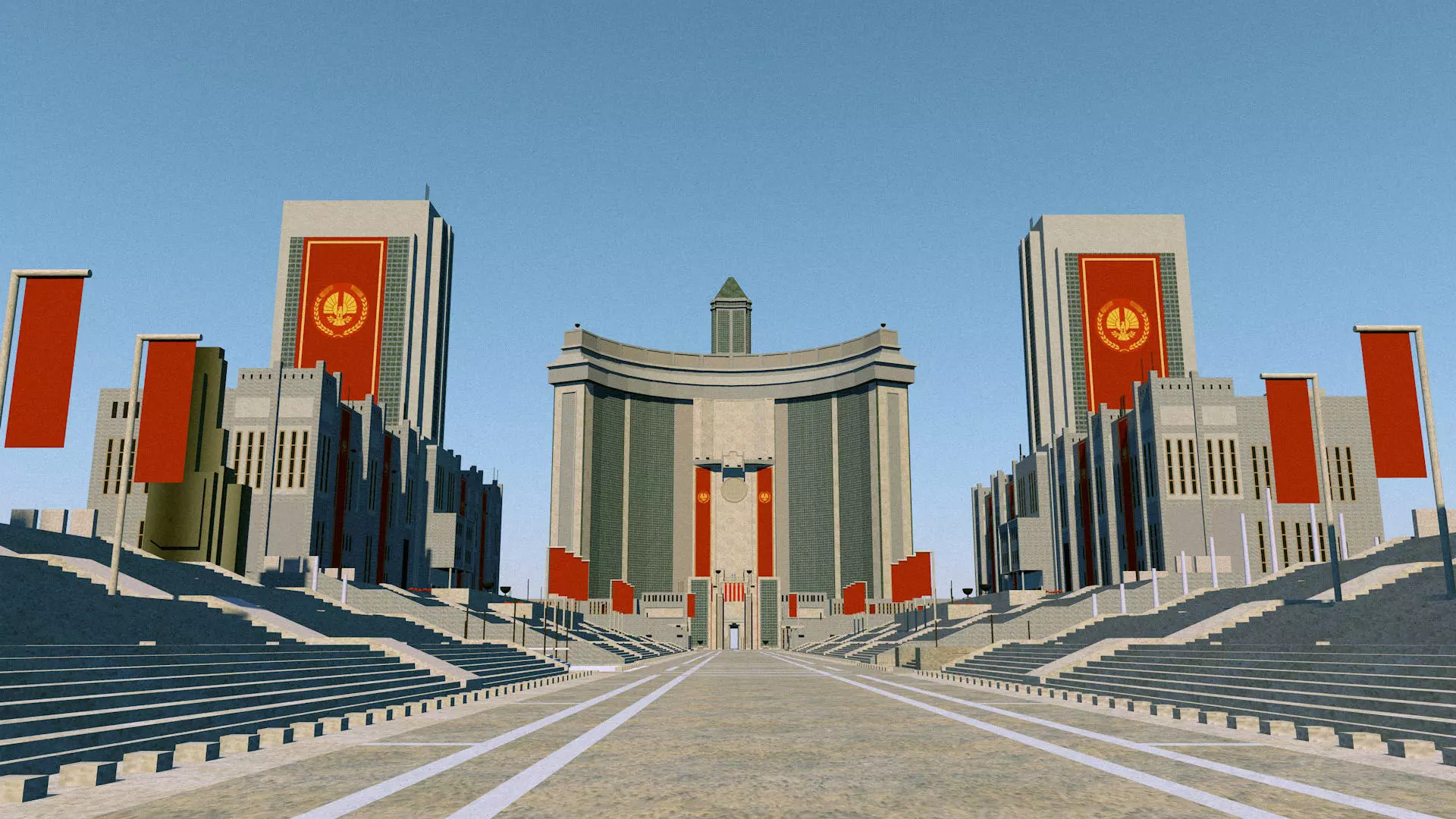 Sovjet USSR Parade Square 3D model_0