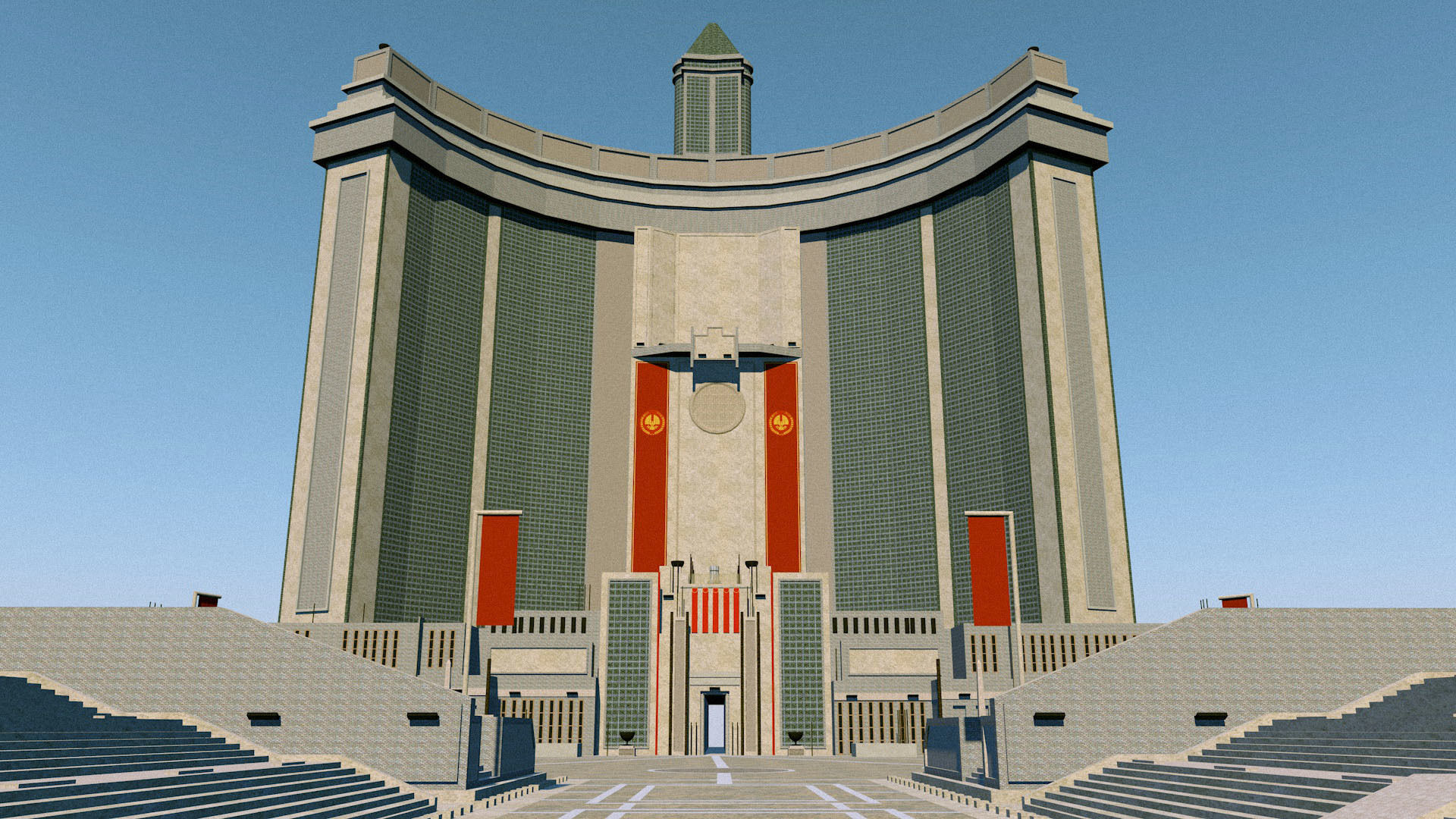 Sovjet USSR Parade Square 3D model_4