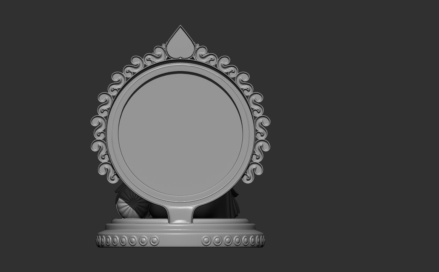 Ganesha STL model ornate mirror 3D print model_3