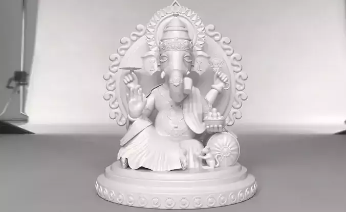 Ganesha STL model ornate mirror