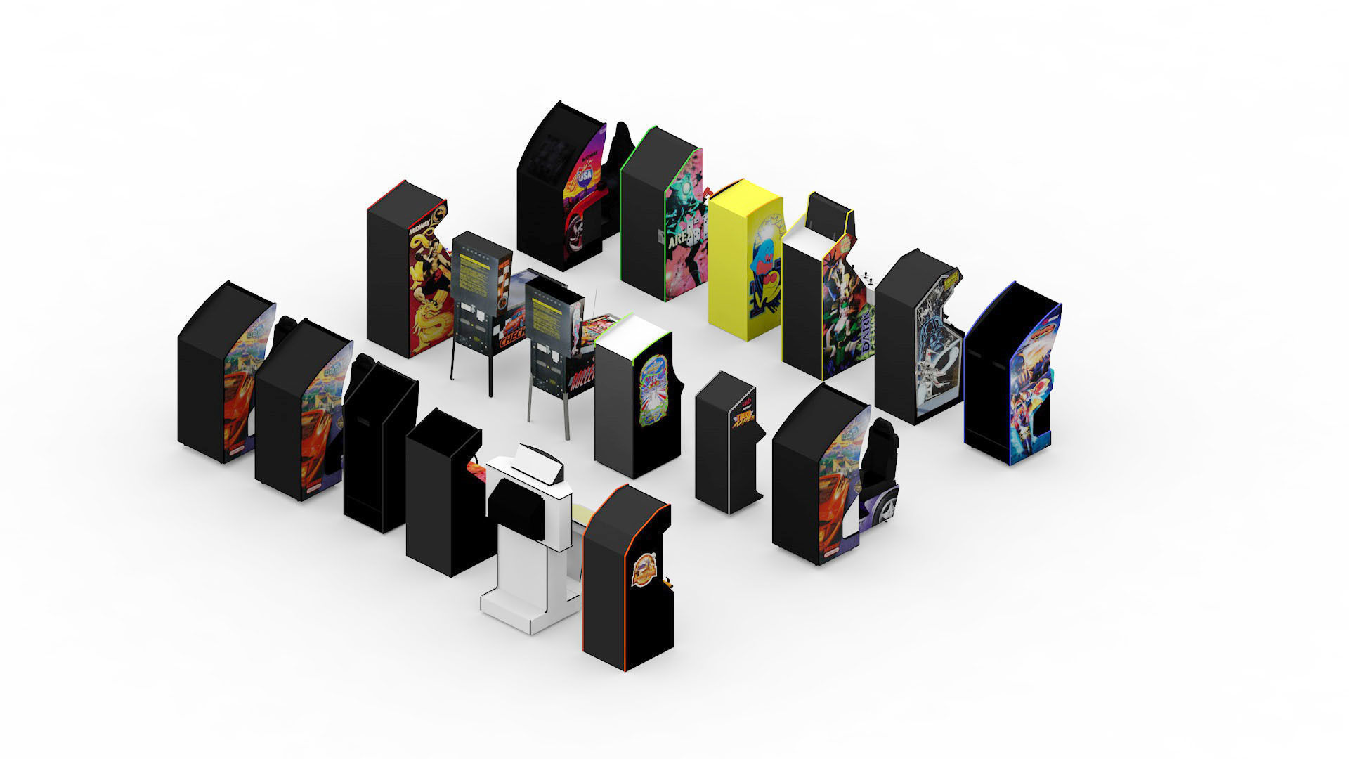 Arcade Machines 3D model_5