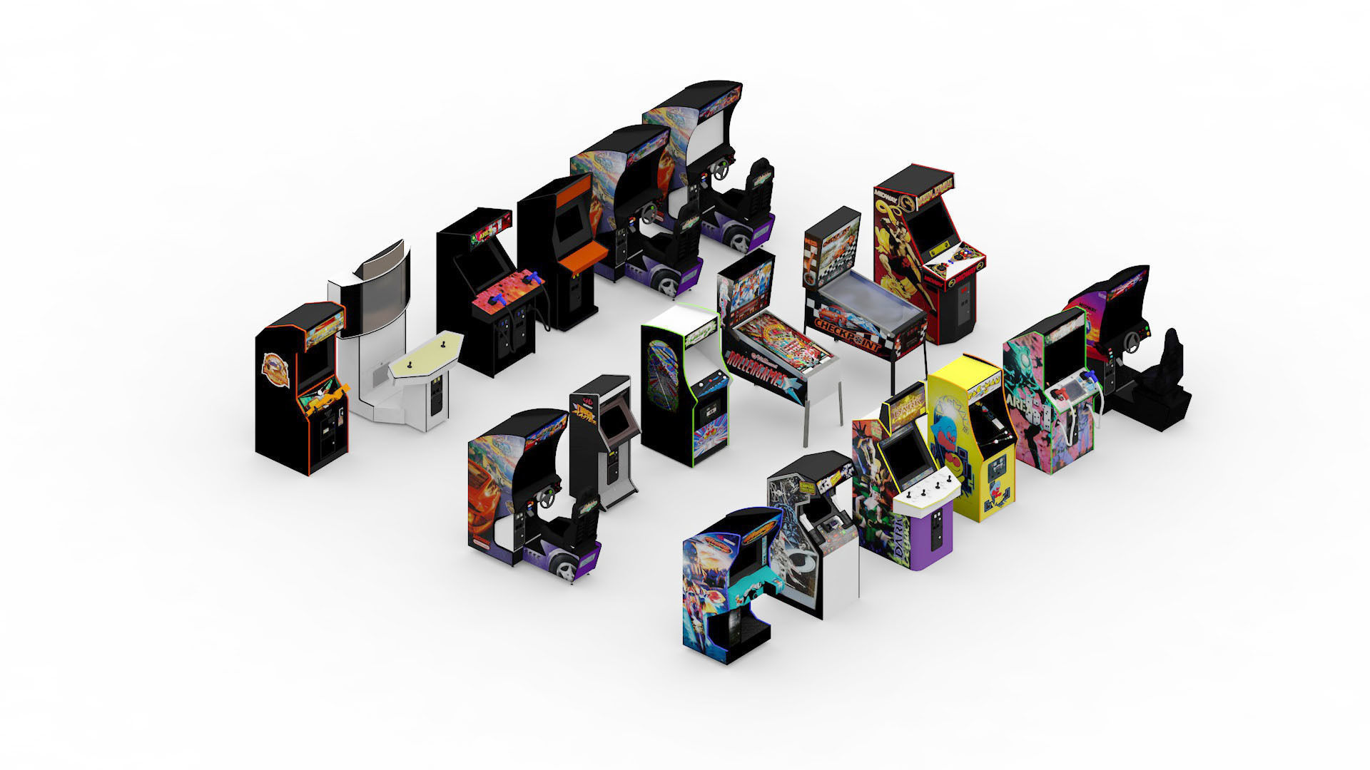 Arcade Machines 3D model_3