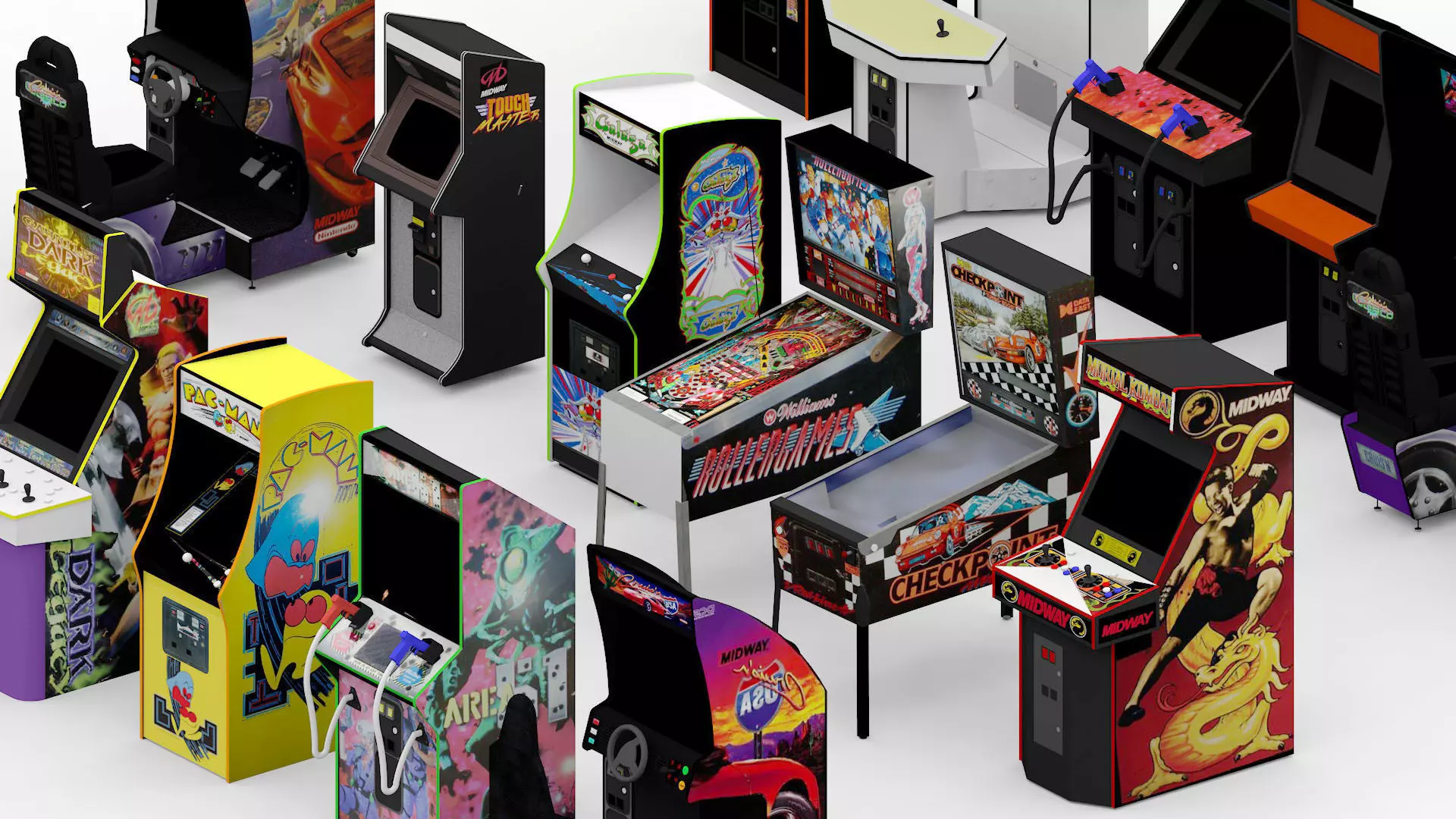 Arcade Machines 3D model_0