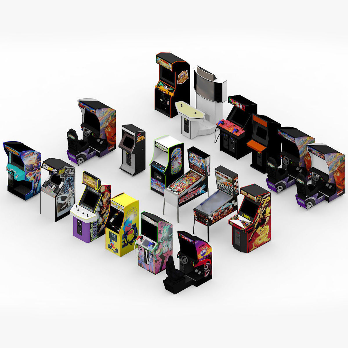 Arcade Machines 3D model_8