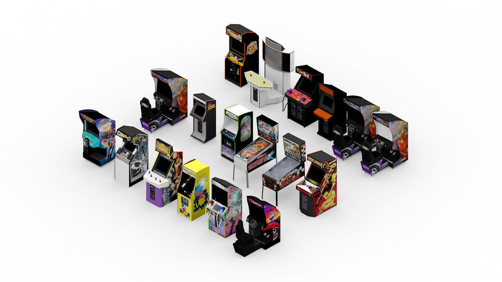 Arcade Machines 3D model_2