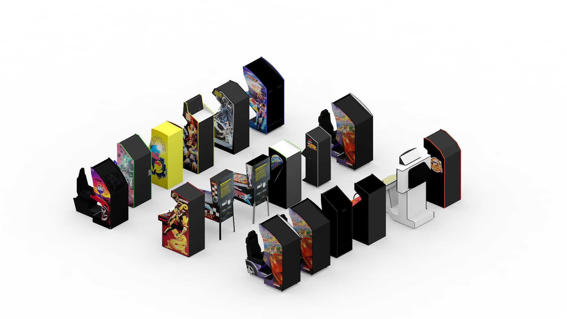 Arcade Machines 3D model_6
